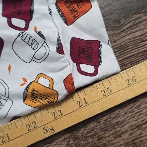 RAE DUNN Pajama Bottoms with Mug Print Cozy Casual Sleepwear Sz L Joggers - Picture 4 of 5